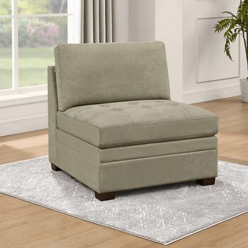 Thomasville Tisdale Beige Fabric Armless Chair