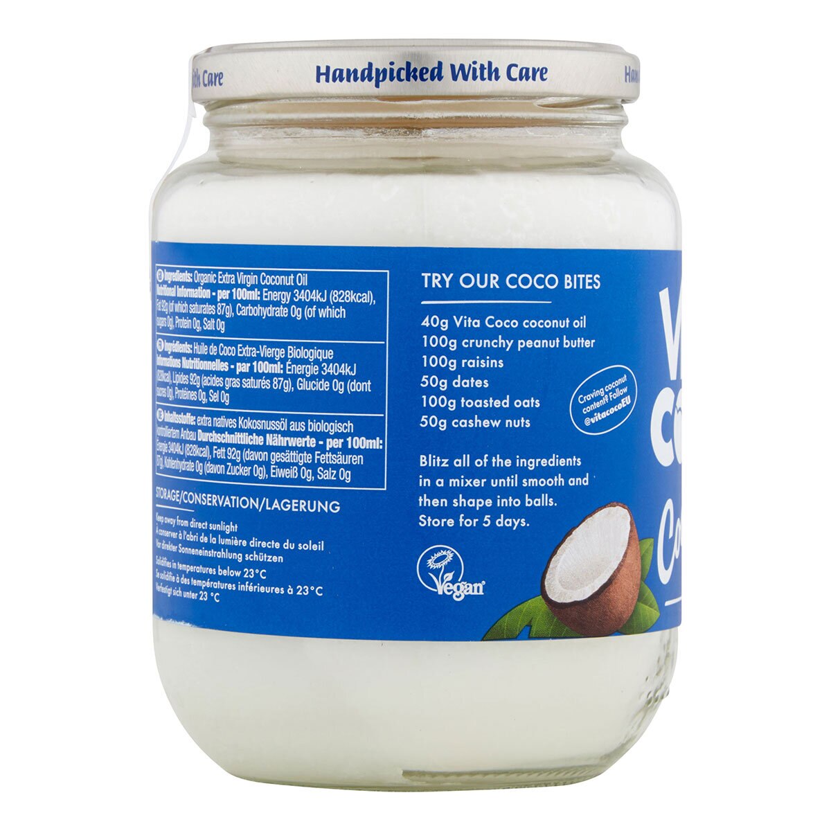 Side on shot of jar