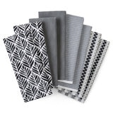 KitchenAid Printed Kitchen Towels Set 8 Pack in Grey