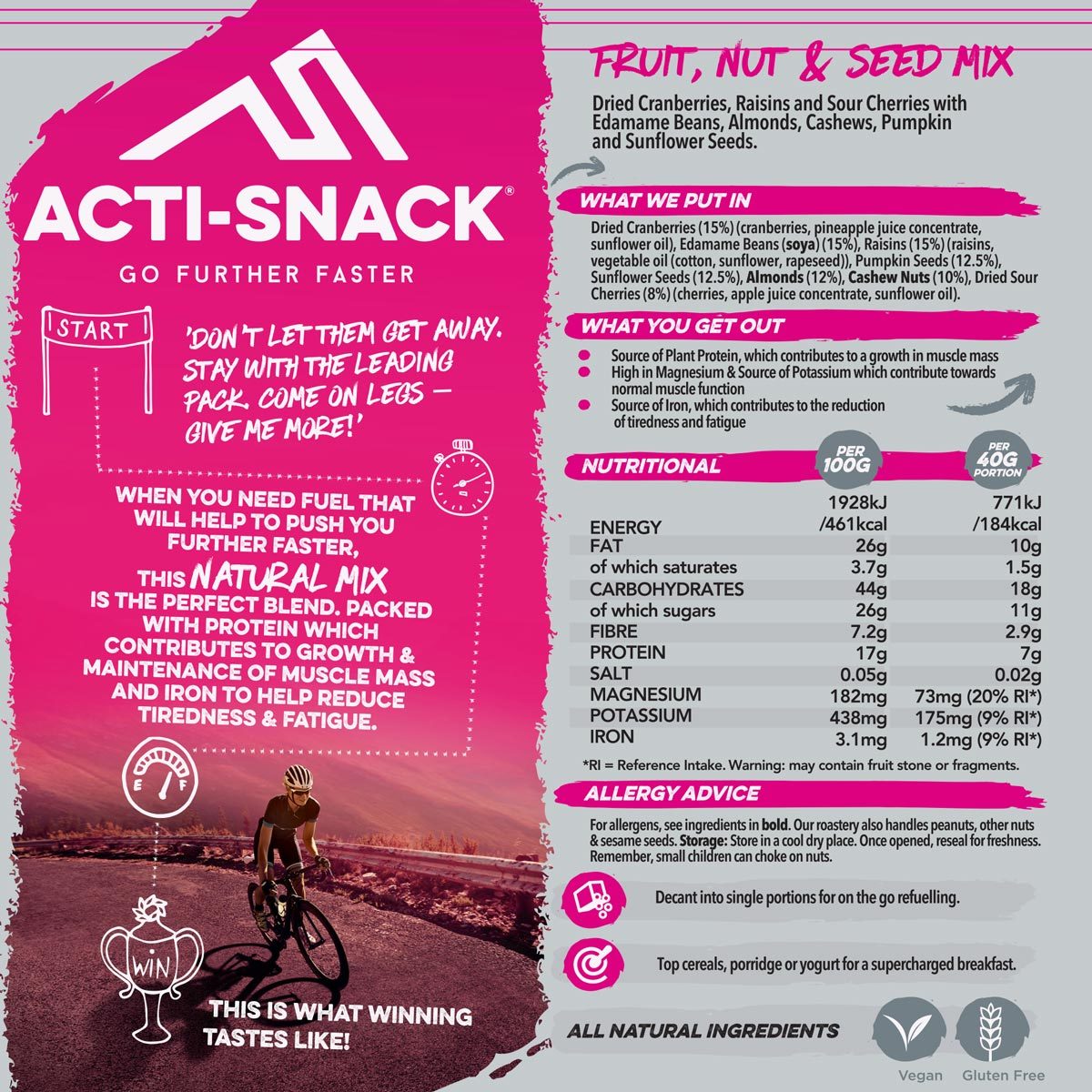 Acti-Snack Fruit Nut & Seed, 500g