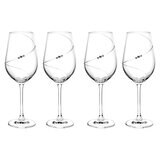 Portmeirion Auris Wine Glasses with Swarovski Crystals, 4 Piece