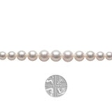 5mm-8mm Freshwater White Pearl Graduated Necklace, 18ct Yellow Gold
