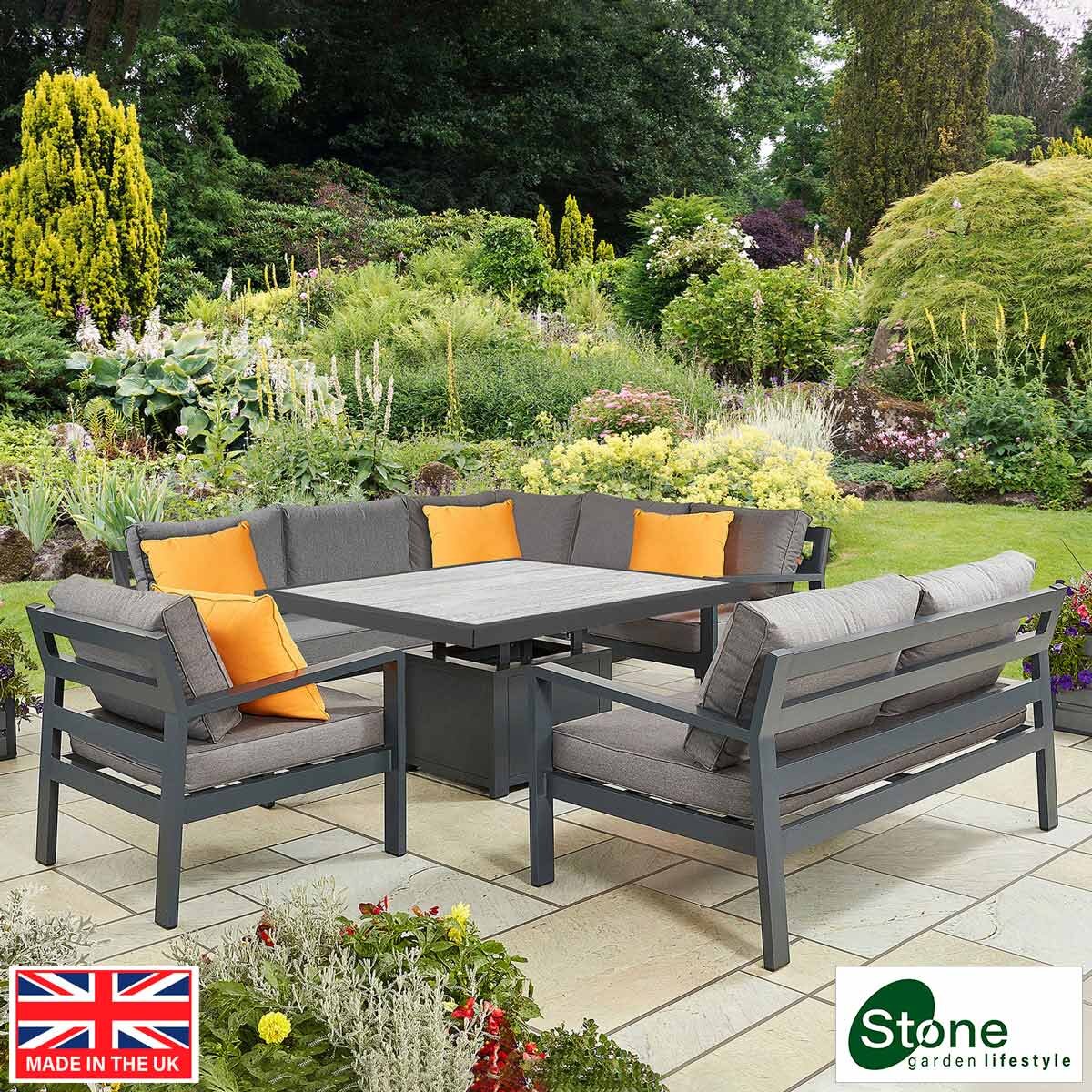 Stone table patio set hotsell