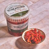 Pot of 650g Belazu Semi Dried Tomatoes with Bowl of Tomatoes