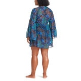 Rod Beattie Ladies Bleu Beach Cover Up Dress Palm Tree