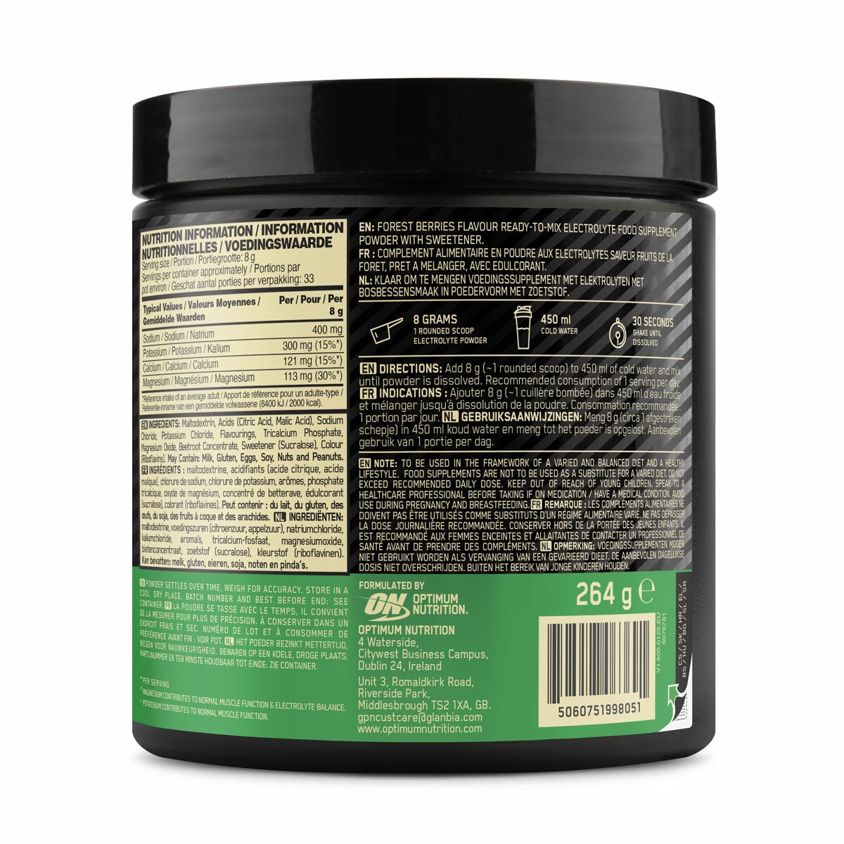 Optimum Nutrition Electrolyte Powder Forest Berries, 2 x 264g