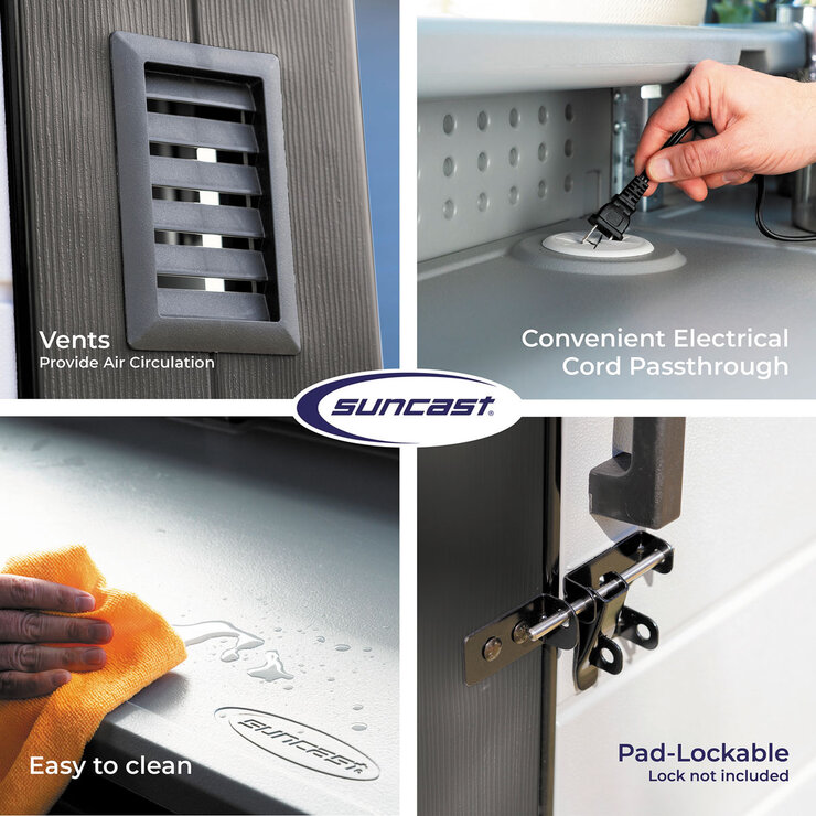 Suncast 8ft 3" x 7ft 4" (2.5 x 2.2m) Cabana Entertainment Shed