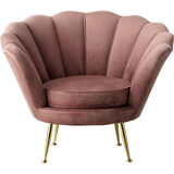 Genoa Rose Pink Velvet Armchair