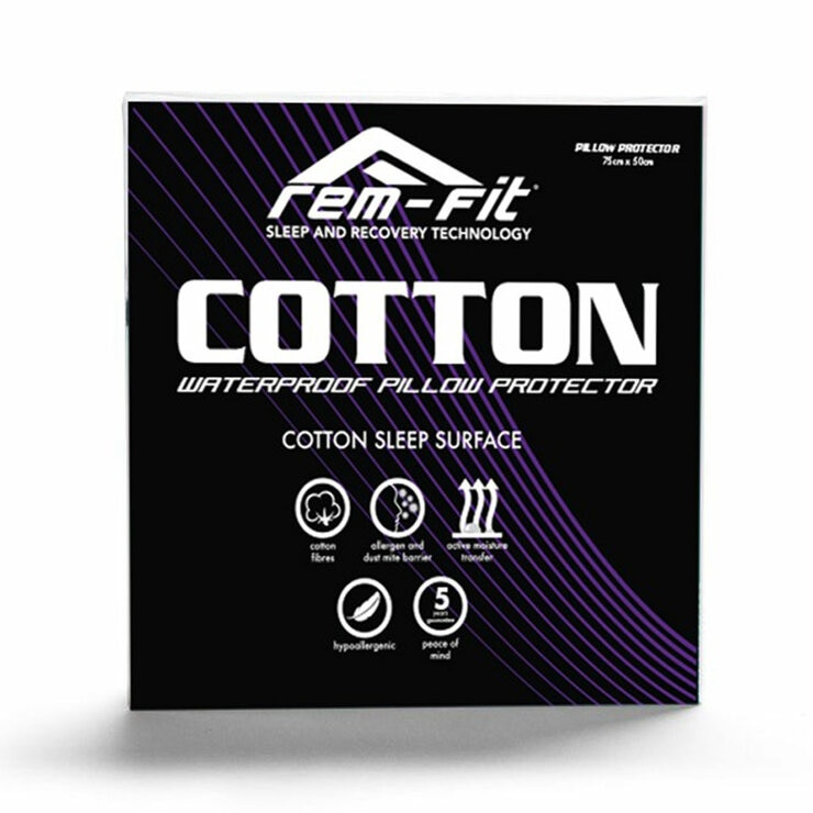 REM-Fit Cotton Pillow Protector, 2 Pack