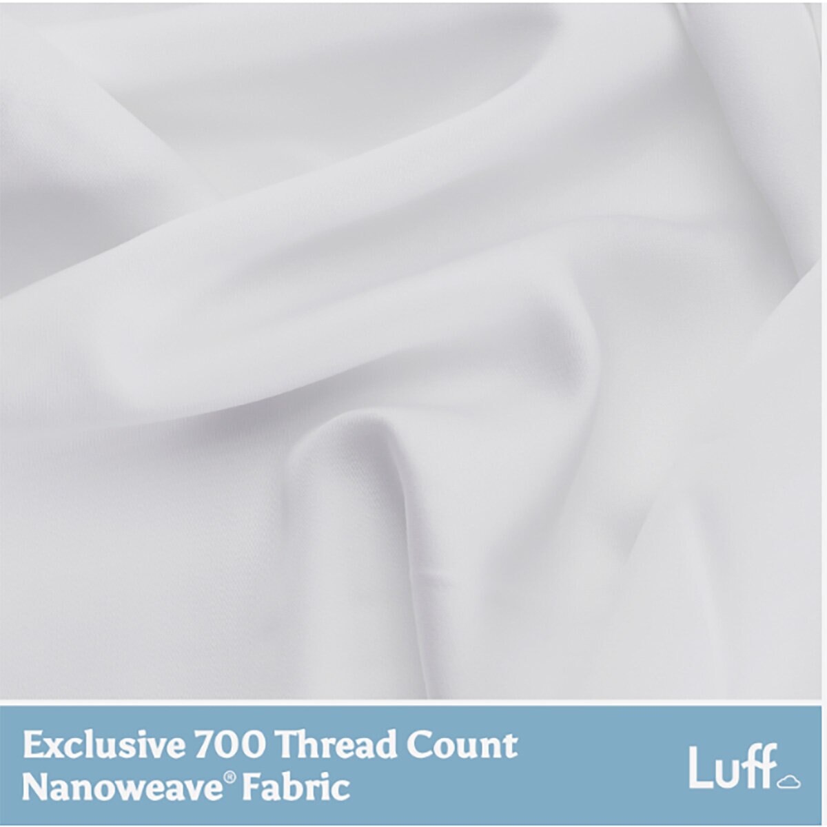 Luff 700 Thread Count 100% Organic Bamboo Duvet Set White in 4 Sizes