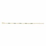 Round Cut Topaz & 0.18ctw Diamond Bracelet, 18ct Yellow Gold