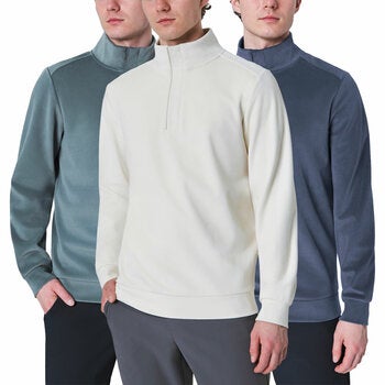 Mondetta Men's 1/4 Zip Twill Fleece
