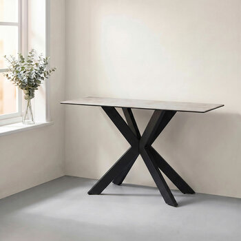 Indus Valley Arden Sand Ceramic Console Table
