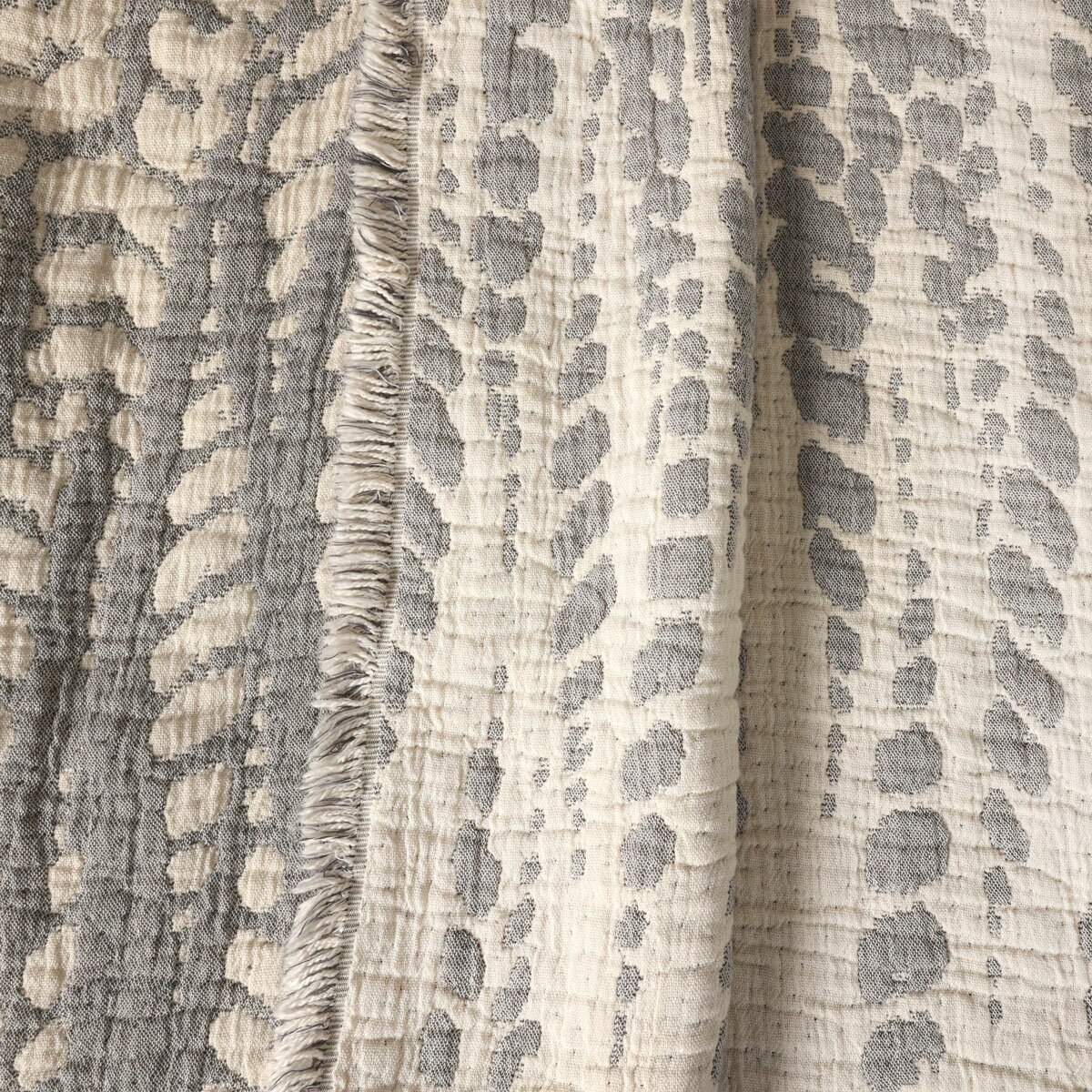 Life Comfort Reversible 100% Cotton Gauze Throw in Grey, 127 x 162 cm