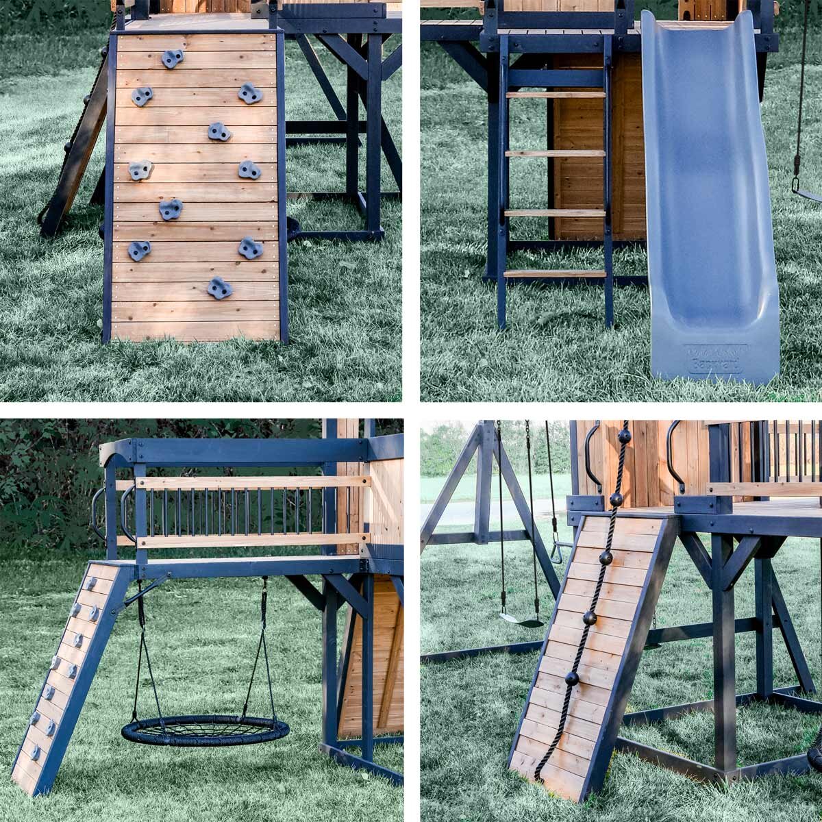 Backyard DiscoveryTimber Crossing Wooden Climbing Frame and Swing Set (3-10 Years)