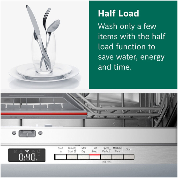 Bosch SMV6ZCX10G Fully Integrated, 14 Place Setting Dishwasher, B Rated