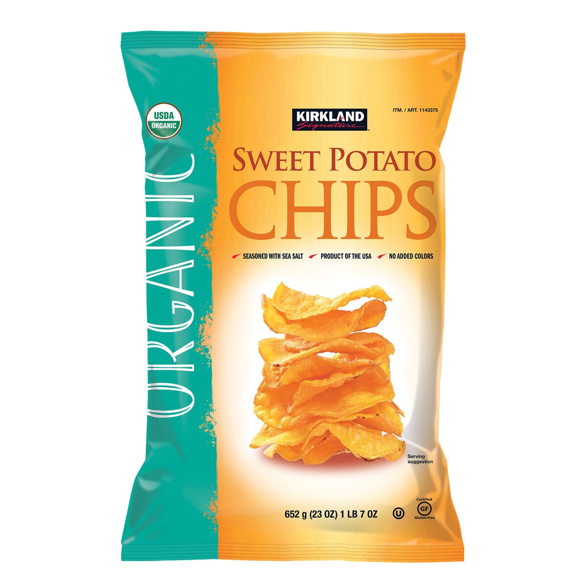 Kirkland Signature Organic Sweet Potato Chips, 652g