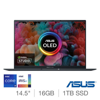 ASUS ZenBook 14X OLED, Intel Core i9, 16GB RAM, 1TB SSD, 14.5 Inch Laptop, UX3404VA-M3099W