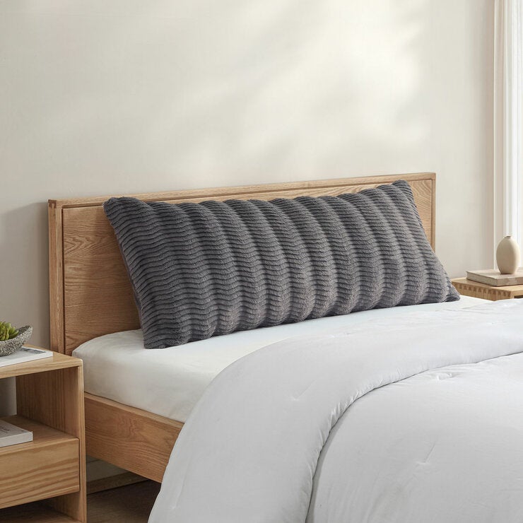 Casual Living Faux Fur Grey Body Pillow, 50 x 121 cm Casual Living Faux Fur Grey Body Pillow, 50 x 121 cm