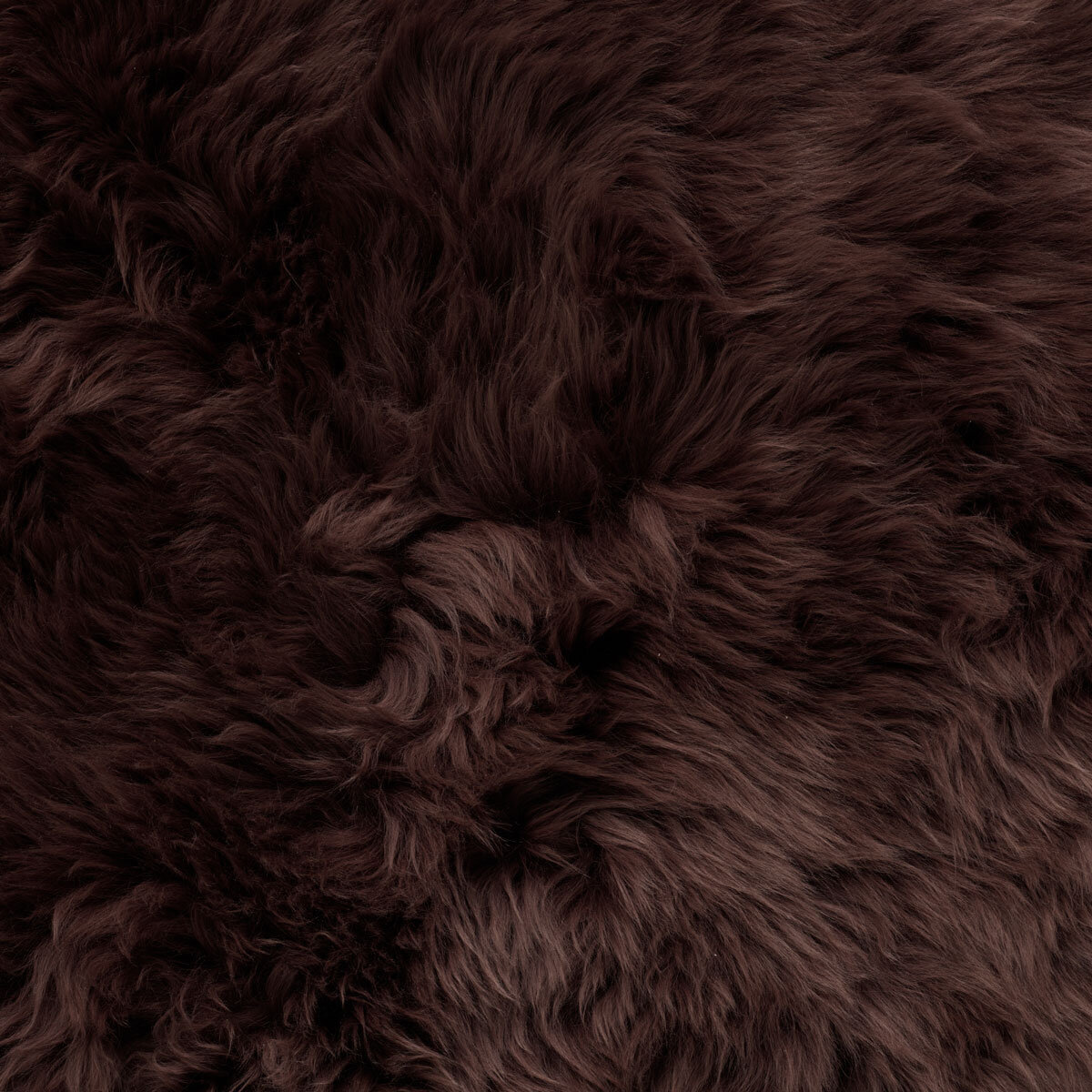 Bowron Long Wool Sheepskin Single Sided Cushion, 35 x 35cm in Brown