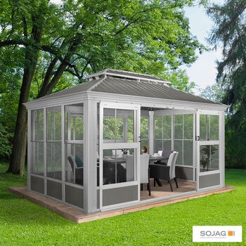 Sojag Kuramo 10ft x 14ft (3 x 4.2m) Aluminium Frame Solarium With Galvanised Steel Roof + Insect Netting