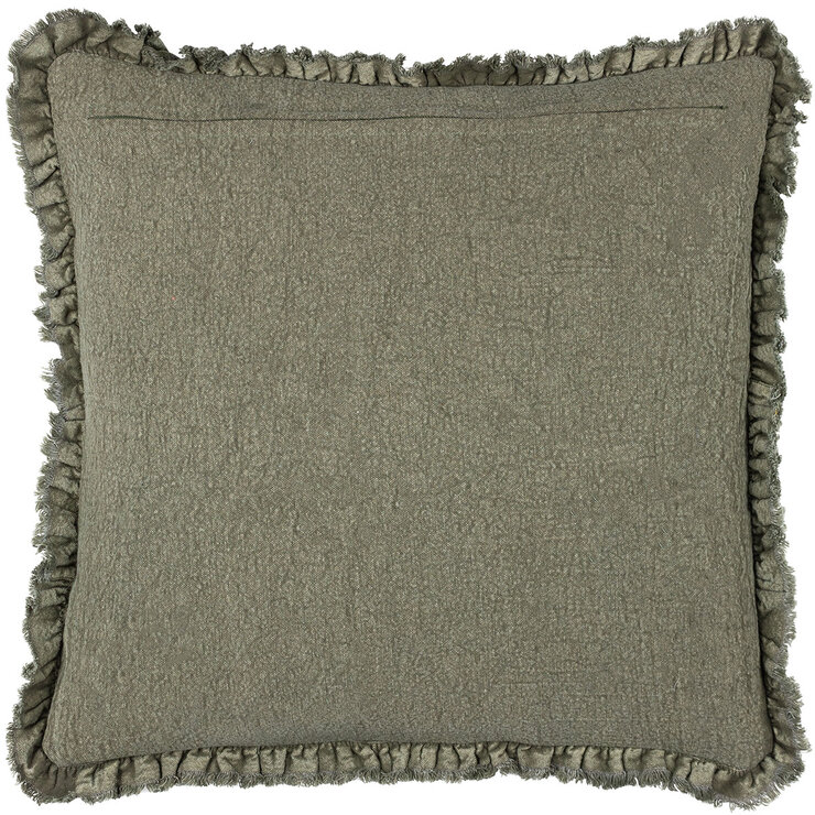 Furn Bertie Velvet Feather Fill Cushion 2 Pack in Moss, 45 x 45 cm