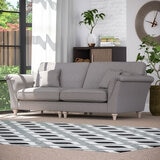 Merchant Silver Fabric 4 Seater Sofa