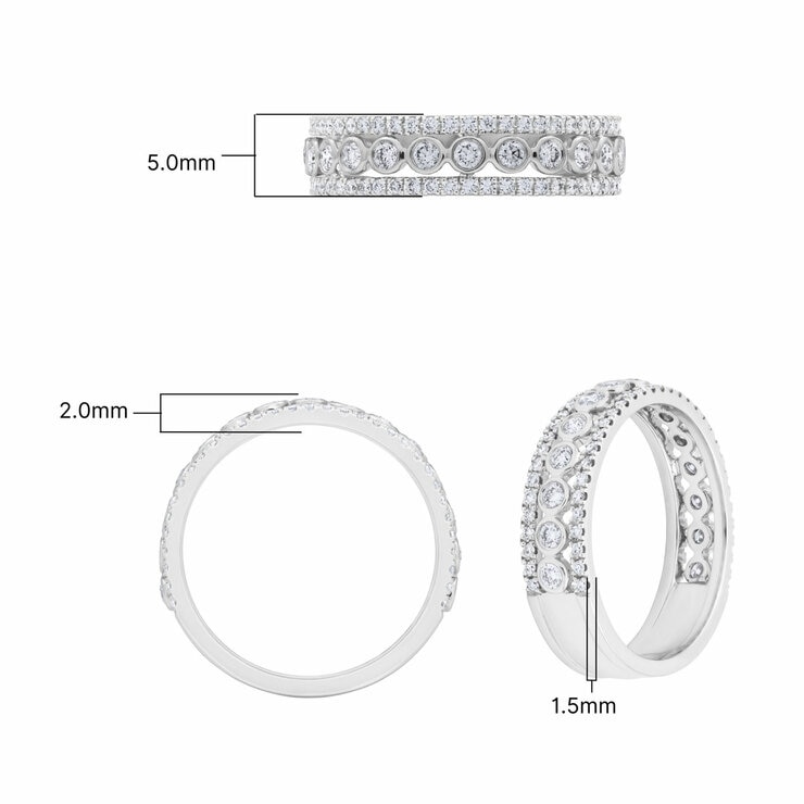0.60ctw Brilliant Cut Diamond Ring, 18ct White Gold