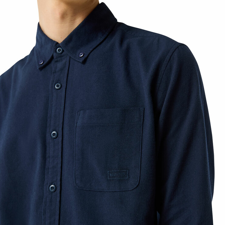 Hunter Mens Long Sleeve Shirt in Navy