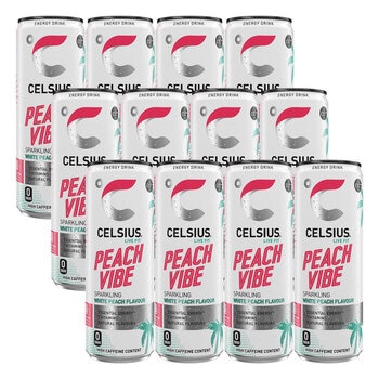 Celsius Peach Vibe PM £1.79, 12 x 355ml