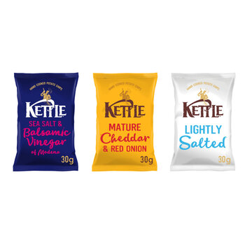 KETTLE® Hand Cooked Potato Chips Take Home Variety Box, 36 x 30g