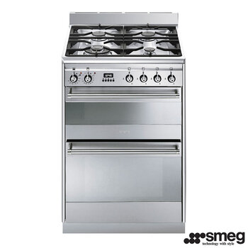 Smeg SUK62MX8 Concert Dual Fuel Freestanding Cooker, A Rated in Stainless Steel