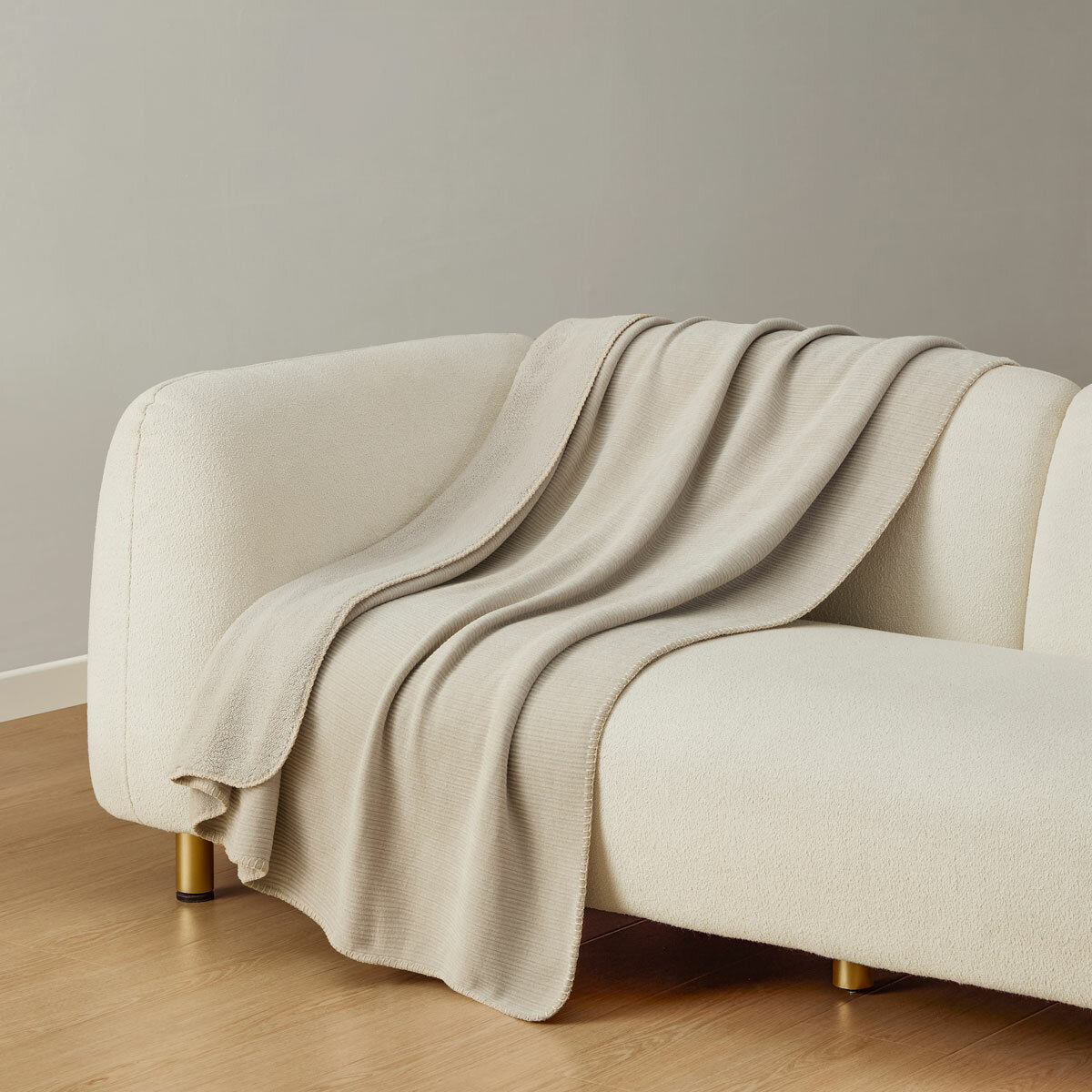 Casual Living Soft Chenille Cream Throw, 127 x 178 cm