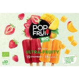 Pop Fruit Organic Ice Lollies Strawberry & Mango, 30 Pack