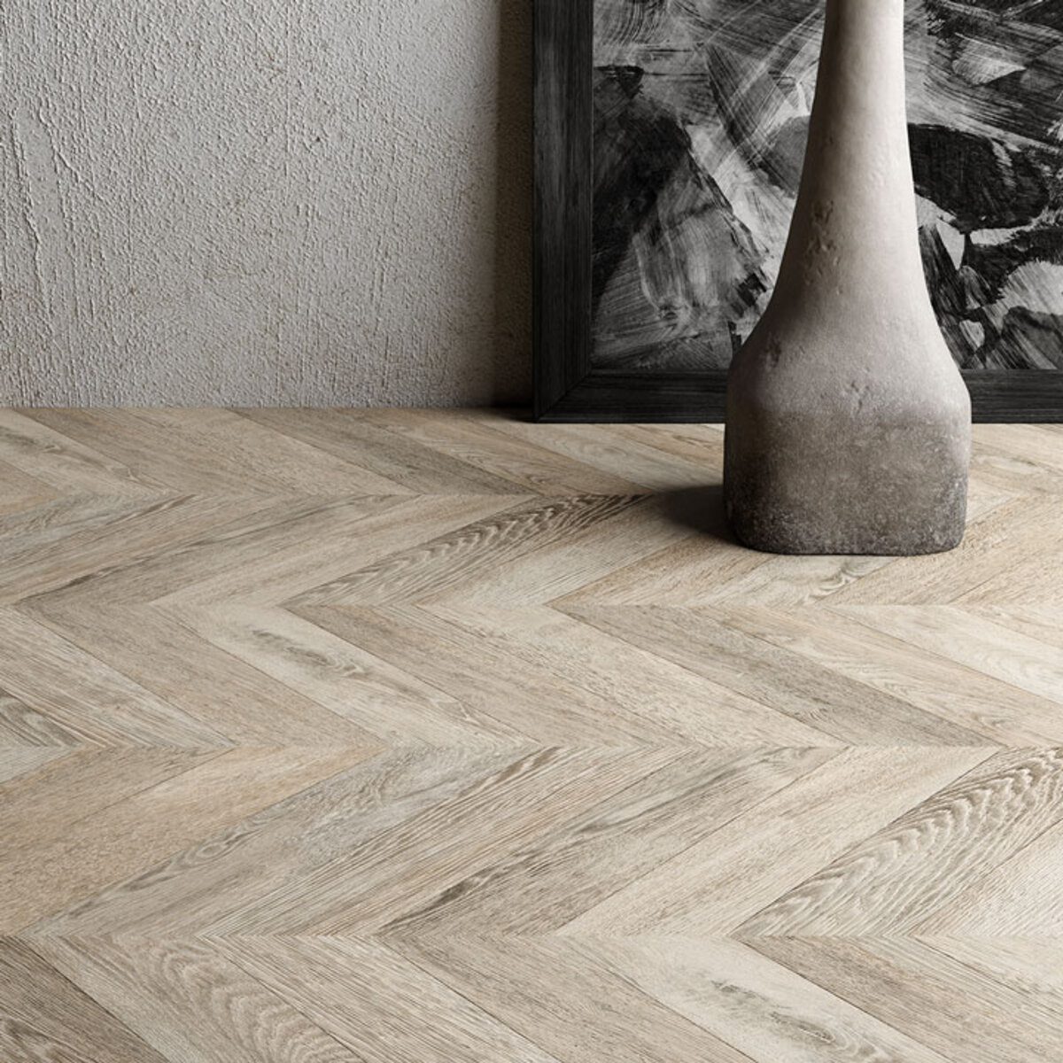 Faus Chevron Chic 8mm AC6 Laminate Flooring Planks 2.08...