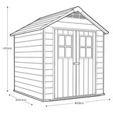 Keter Newton 7ft 6" x 7ft 4" (2.3 x 2.2m) Storage Shed