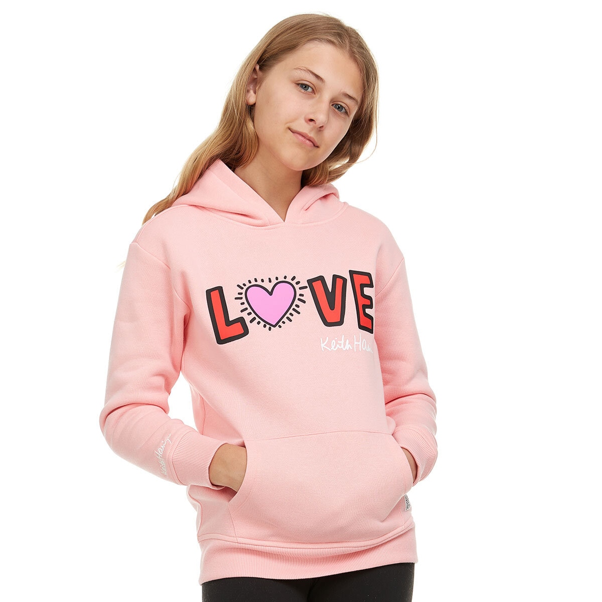 Keith Haring Youth Hoodie in Pink