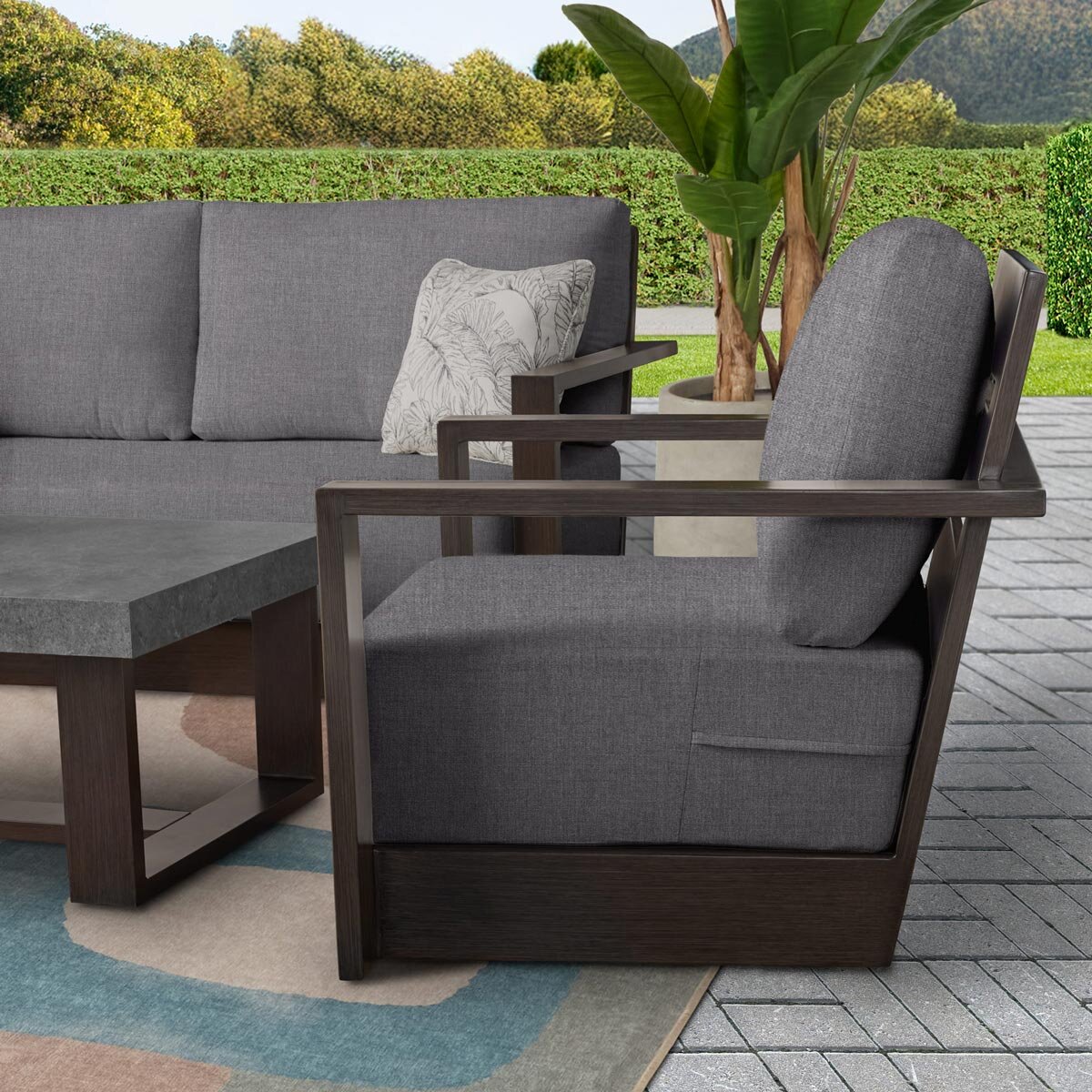 Agio Bentley 4 Piece Deep Seating Patio Set + Cover
