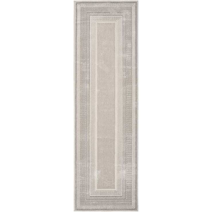 Glitz Silver Border Runner, 69 x 229 cm | Costco UK