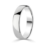5.0mm Basic Light Court Wedding band. Platinum