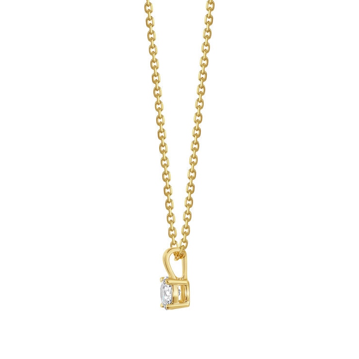 0.50ct Round Brilliant Cut Diamond Solitaire Pendant, 18ct Yellow Gold