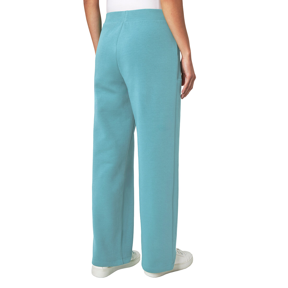 Mondetta Ladies Ribbed Wide Leg Trousers in Blue