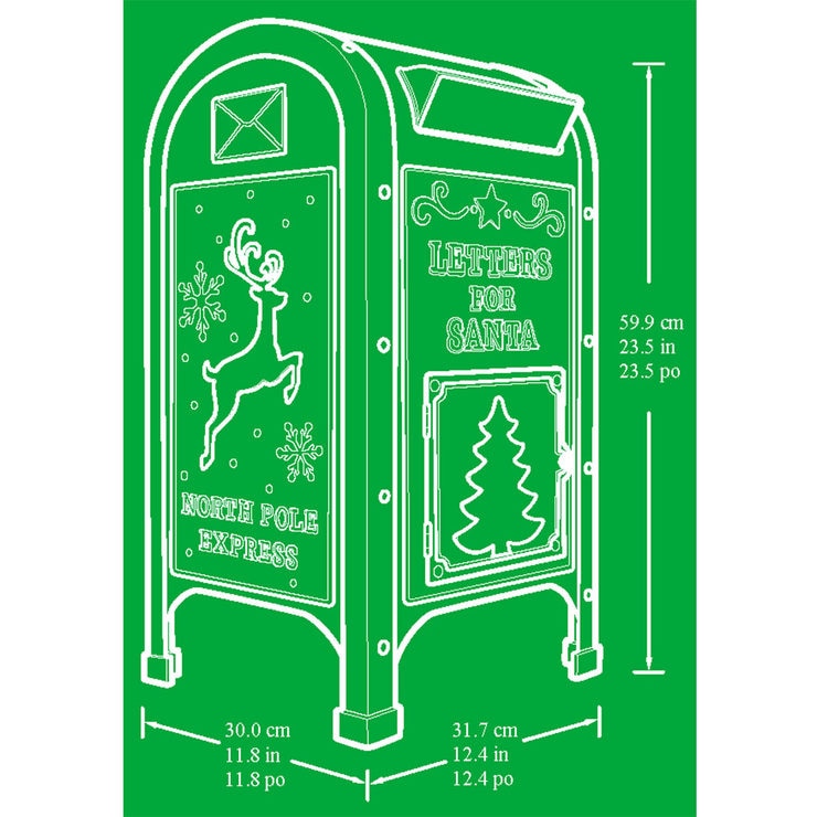 23 Inch (60cm) Letters For Santa North Pole Express Metal Mailbox