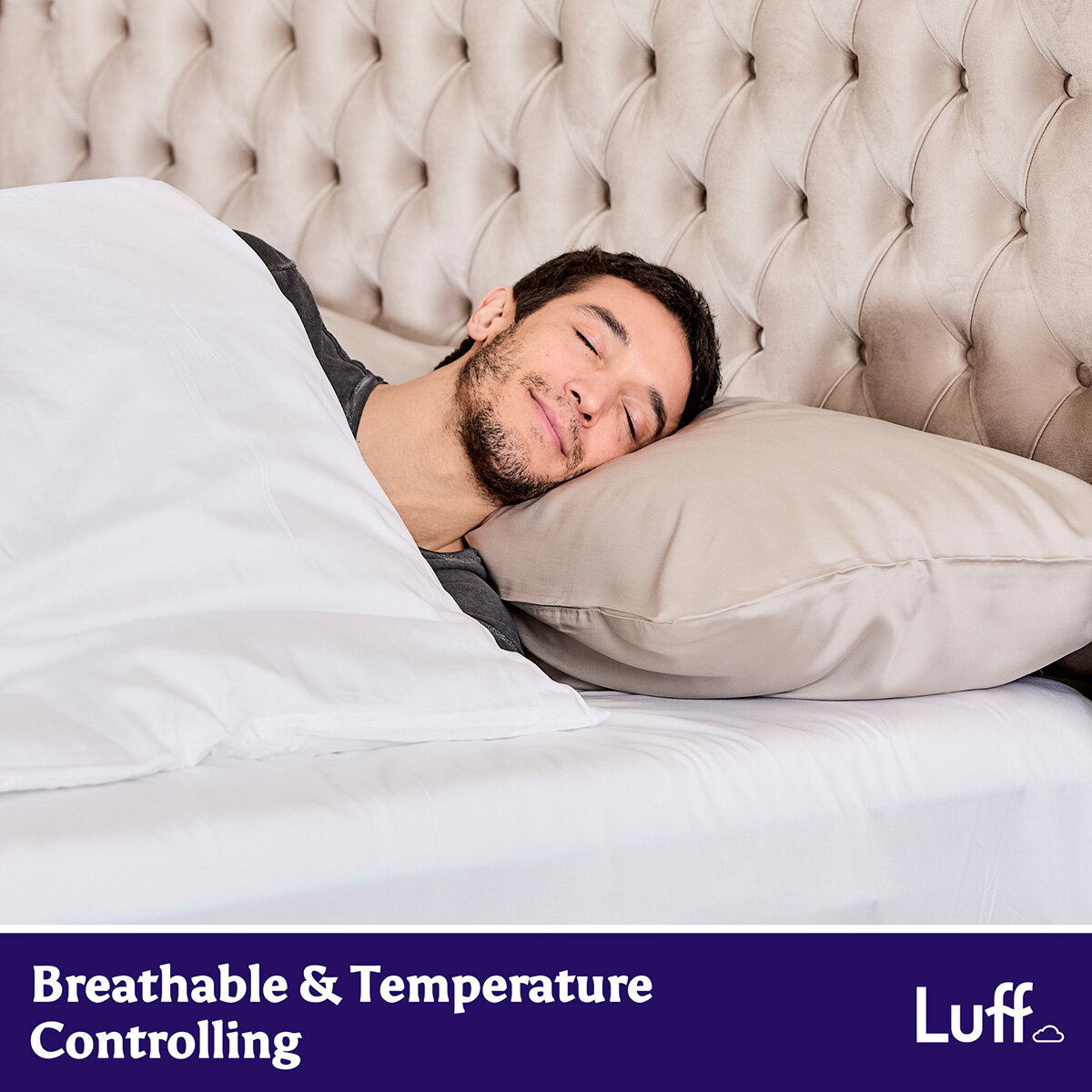 Light Grey Silverlining Pillowcases Temprrature Control