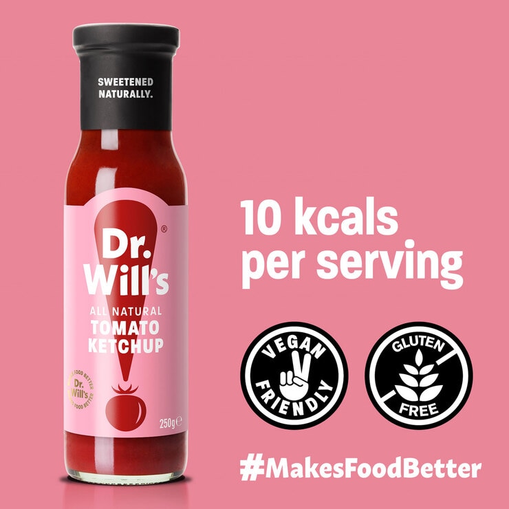 Dr Will's All Natural Tomato Ketchup, 3 x 250ml Dr Will's All Natural Tomato Ketchup, 3 x 250ml