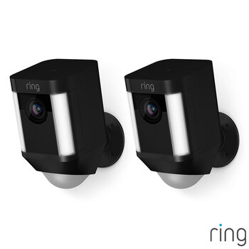 Ring Battery Spotlight Cam in Black - 2 Pack