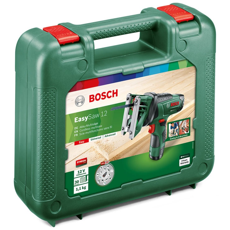 Bosch EasySaw 12V Cordless Jigsaw MultiSaw with Battery Pack (1 x 2
