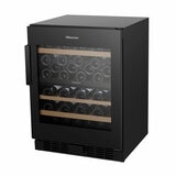 Hisense RW3N122GSLF, 46 Bottle Freestanding, Dual Zone Wine Cooler in Black