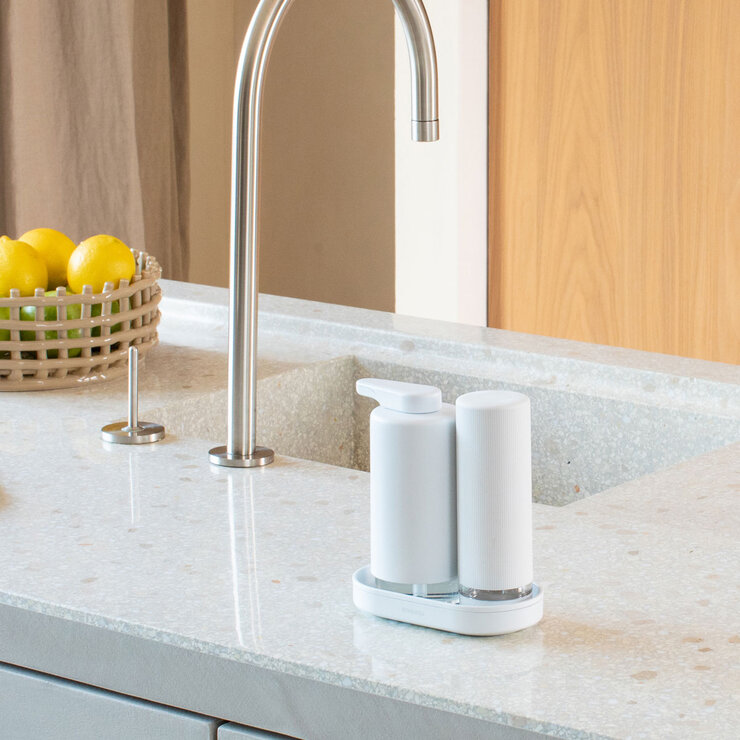 Brabantia 200ml Soap Dispenser Set in White