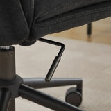 Elle Decor Criss-Cross Wide Office Chair, Black